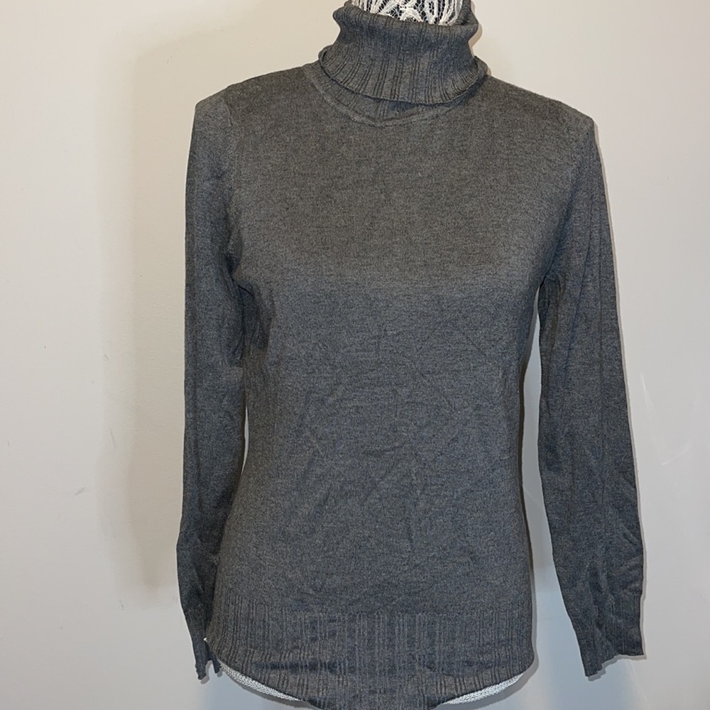 BCBGmaxarzria super-soft Heather Grey Turtleneck